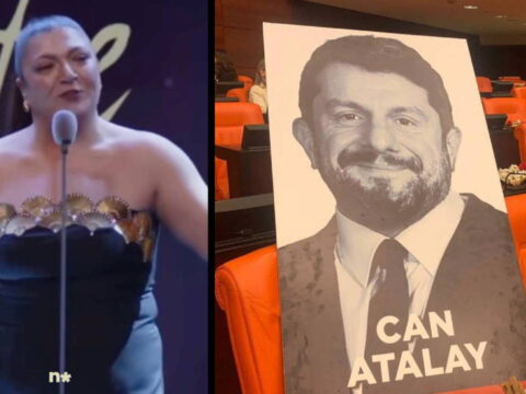 Pınar Yıldırım, Afife Tiyatro Ödülleri'nde Can Atalay'a Destek Verdi